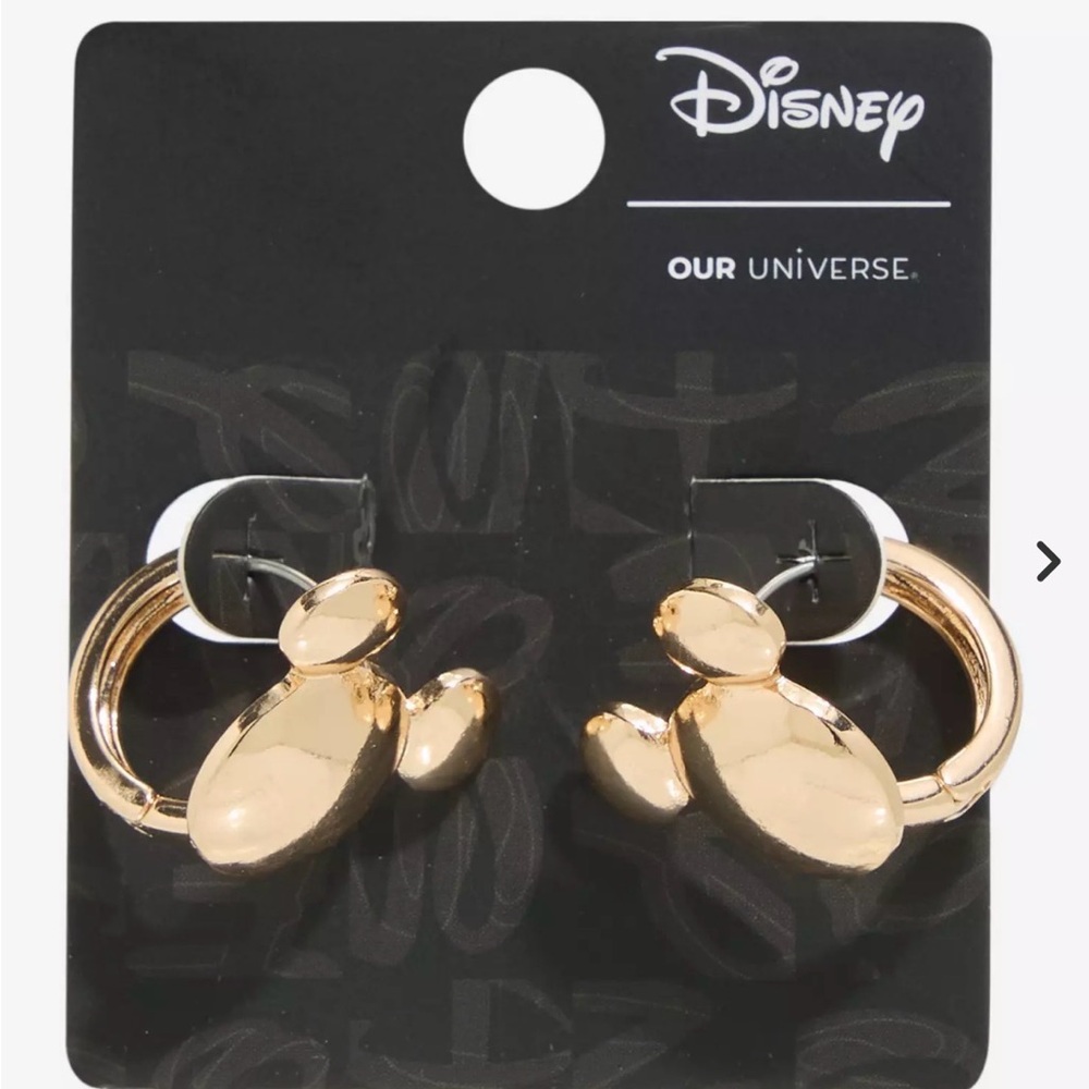 Disney Gold Mickey Mouse Hoop Earrings